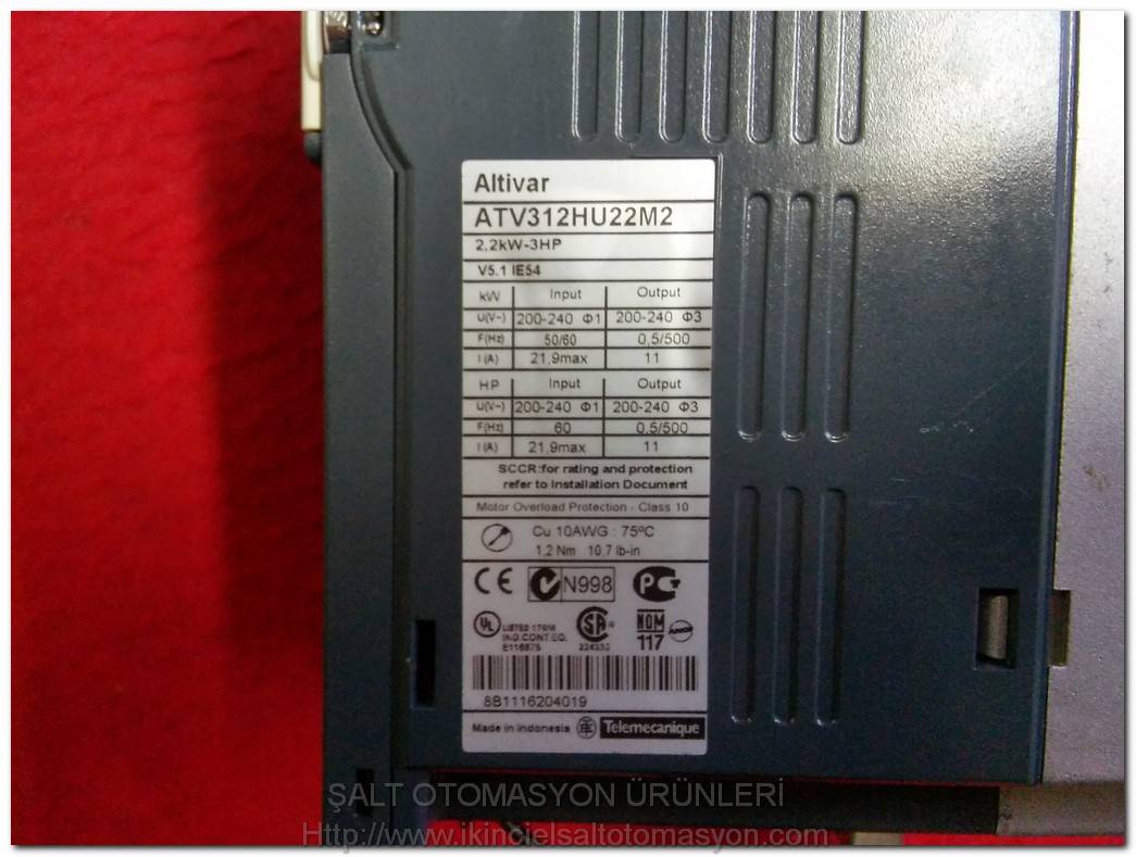 SCHNEİDER ATV312HU22M2 2,2 KW ALTİVAR312 ATV312 SÜRÜCÜ INVERTER