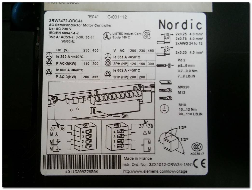 SIEMENS 3RW3472-ODC44 200KW SOFT STARTER SIKOSTART 3RW34 3RW3472-0DC44 200 KW YUMUŞAK YOL VERME