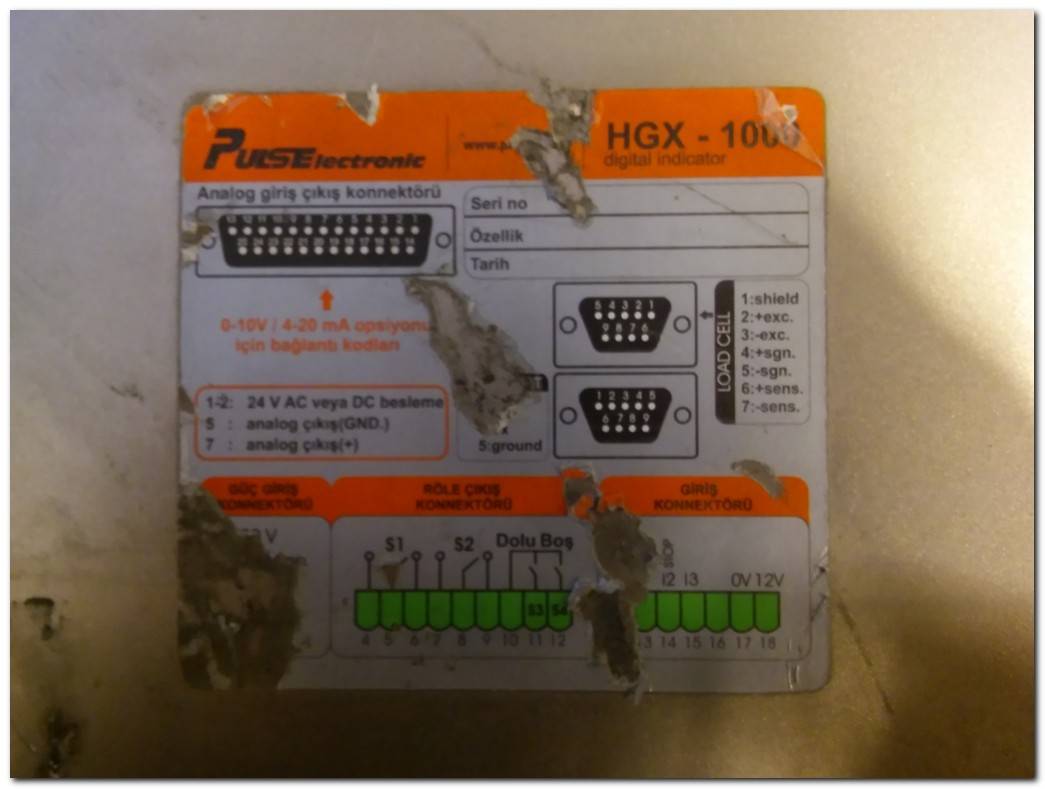 PULSE PFC-1000 TARTIM İNDİCATOR DOLUM KONTROL GÖSTERGESİ COK AMACLI AGIRLIK GÖSTERGESİ