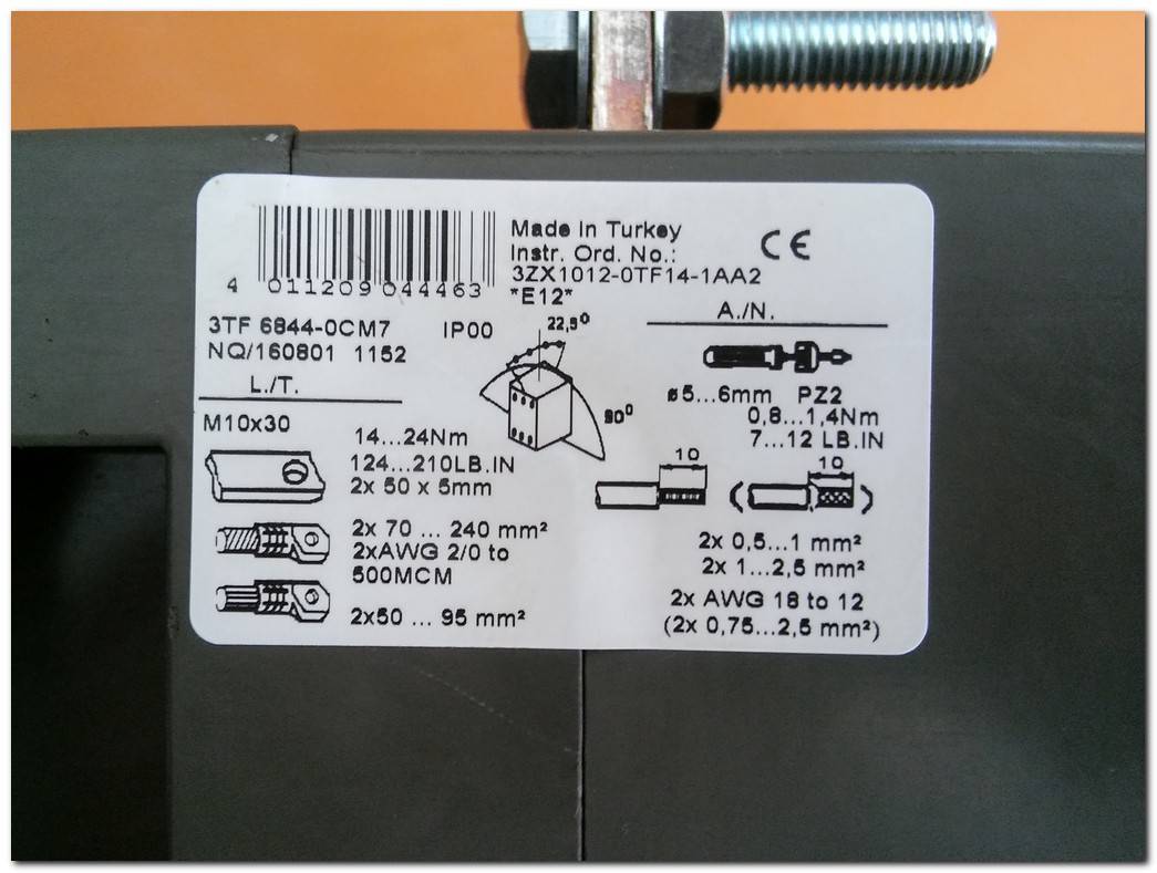 SIEMENS 3TF68 3TF6844-0C 630A KONTAKTÖR 3TF6844-0CM7 TAMİR TAKIMI STOKLARIMIZDA