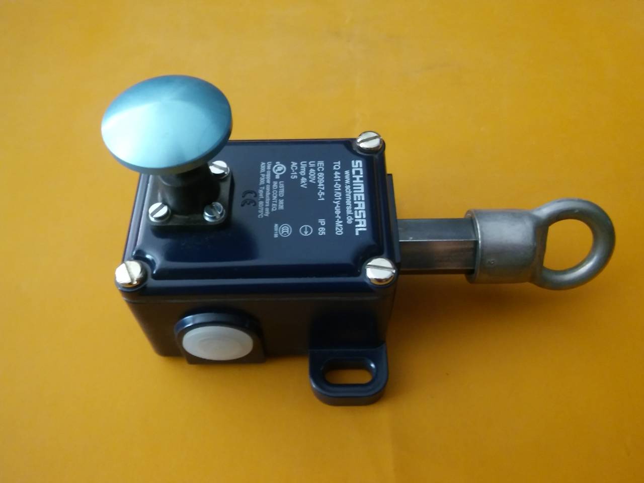 SCHMERSAL TQ 441-01-01Y-UE-R-M20 IEC 60947-5-1 SIFIR KUTULU SAFETY CABLE PULL SWITCH METAL ÇEKMELİ TEL ANAHTARI