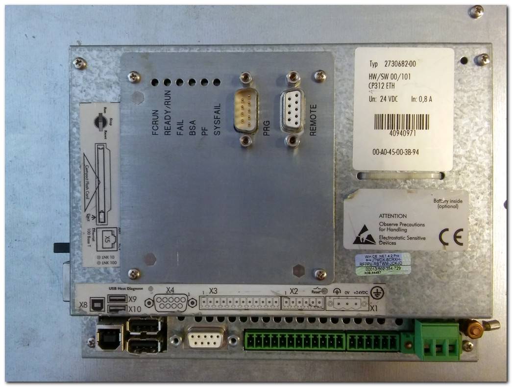 PHOENIX CONTACT CP312 ETH 2730682-00 HW-SW 00-101 HMI TOUCH OPERATÖR PANEL