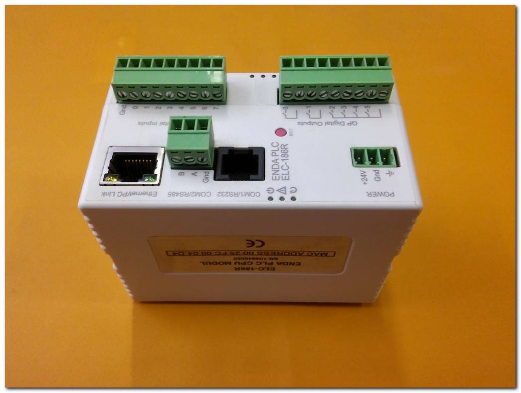 ENDA ELC-186R PLC CPU MODUL ETHERNET PORTLU PLC 
