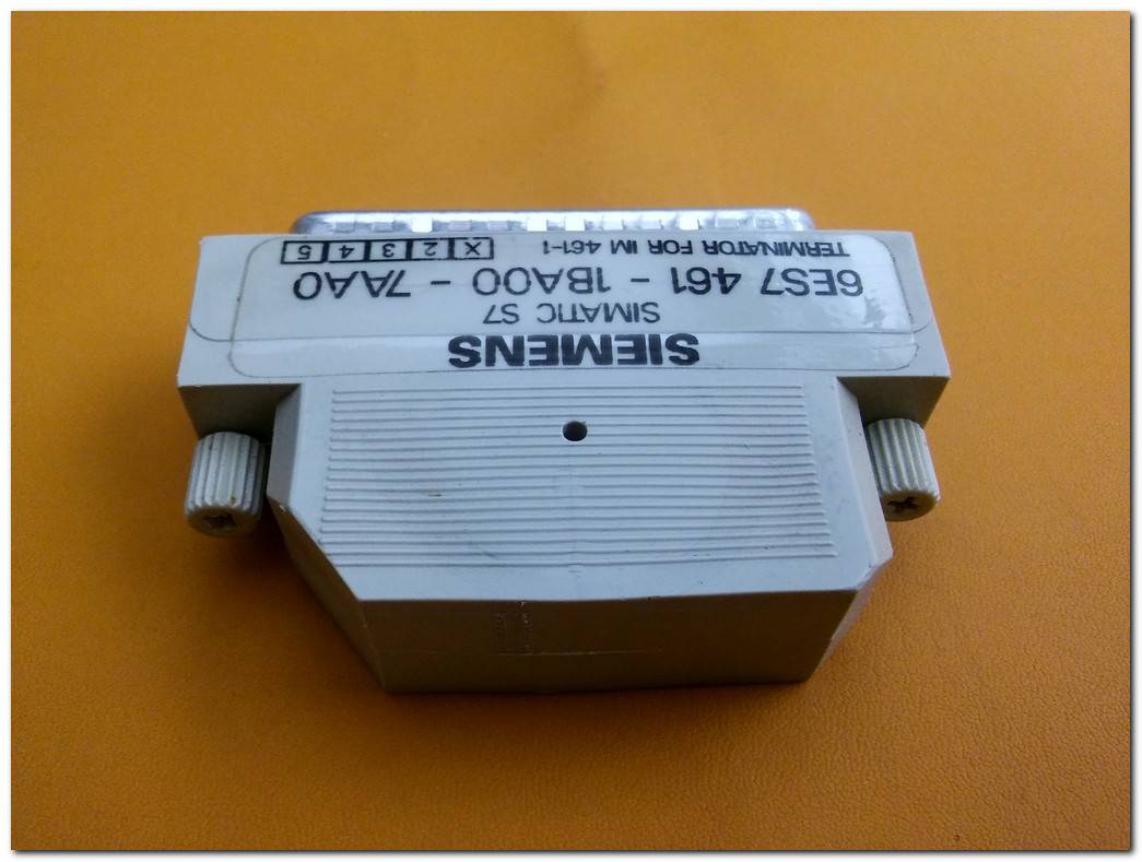 SIEMENS 6ES7 461-1BA00-7AA0 6ES7461-1BA00-7AA0 SIMATIC S7 TERMINATOR FOR IM 461-1 S7-400 CONNECTOR RECEIVER INTERFACE MOD