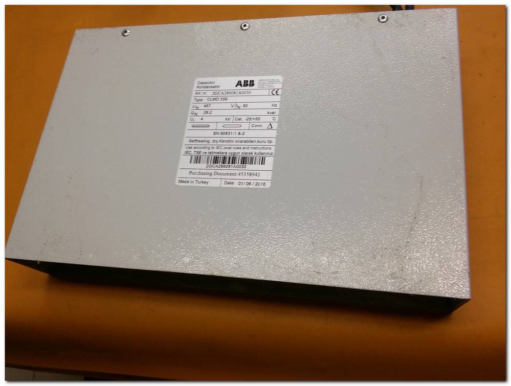 ABB CLMD 33S CLMD33S 457V 28,2KVAR KONDANSATÖR KENDİNİ ONARABİLEN KURU TİP ALÇAK GERİLİM GÜÇ KONDANSATÖRLERİ 2GCA289011A0030