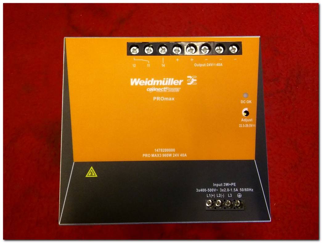 WEİDMÜLLER PRO MAX3 960W 24V 40A SWİTCHİNG POWER SUPPLY CONNECT POWER PROMAX 1478200000 GÜÇ KAYNAĞI