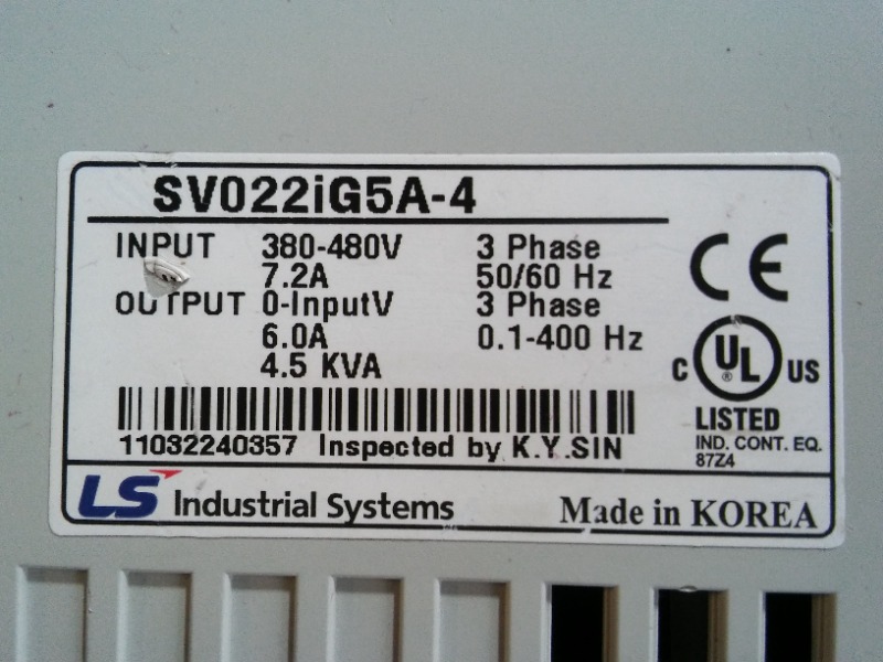 LS SV022İG5A-4 4,5KVA SÜRÜCÜ 4,5 KVA INVERTER