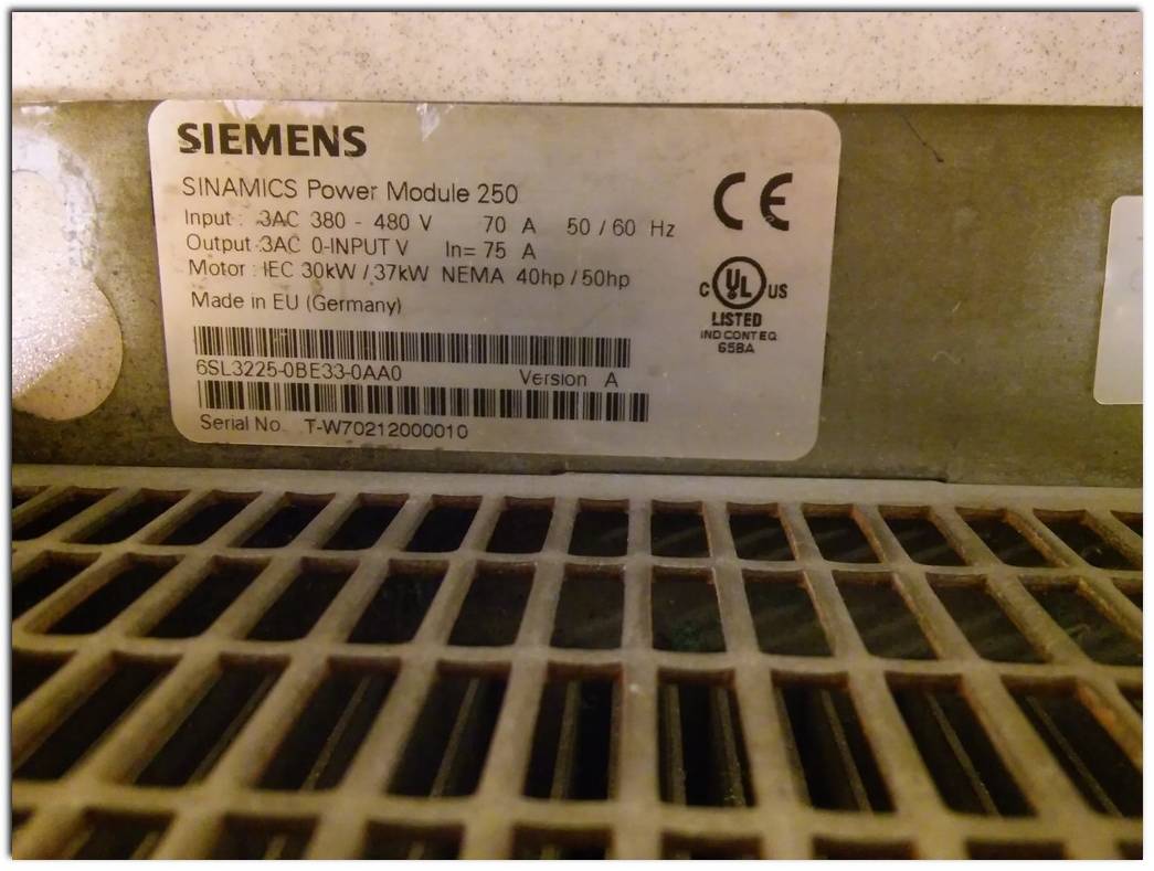 SIEMENS 6SL3225-0BE33-0AA0 6SL3225 SINAMIC POWER MODULE 250 37 KW PM240 PM 240 SÜRÜCÜ