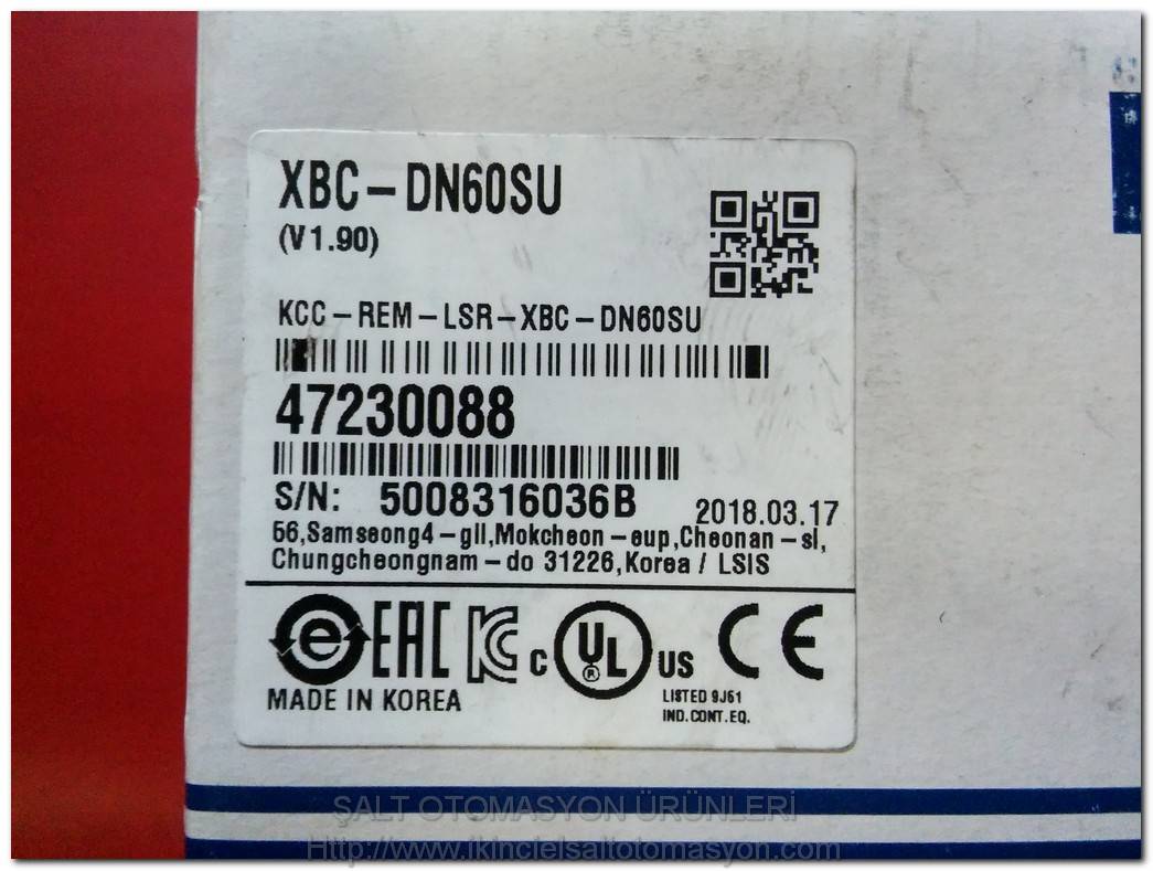 LS XBC-DN60SU XGB SERİSİ SIFIR KUTULU STANDART KOMPAKT TİP PLC