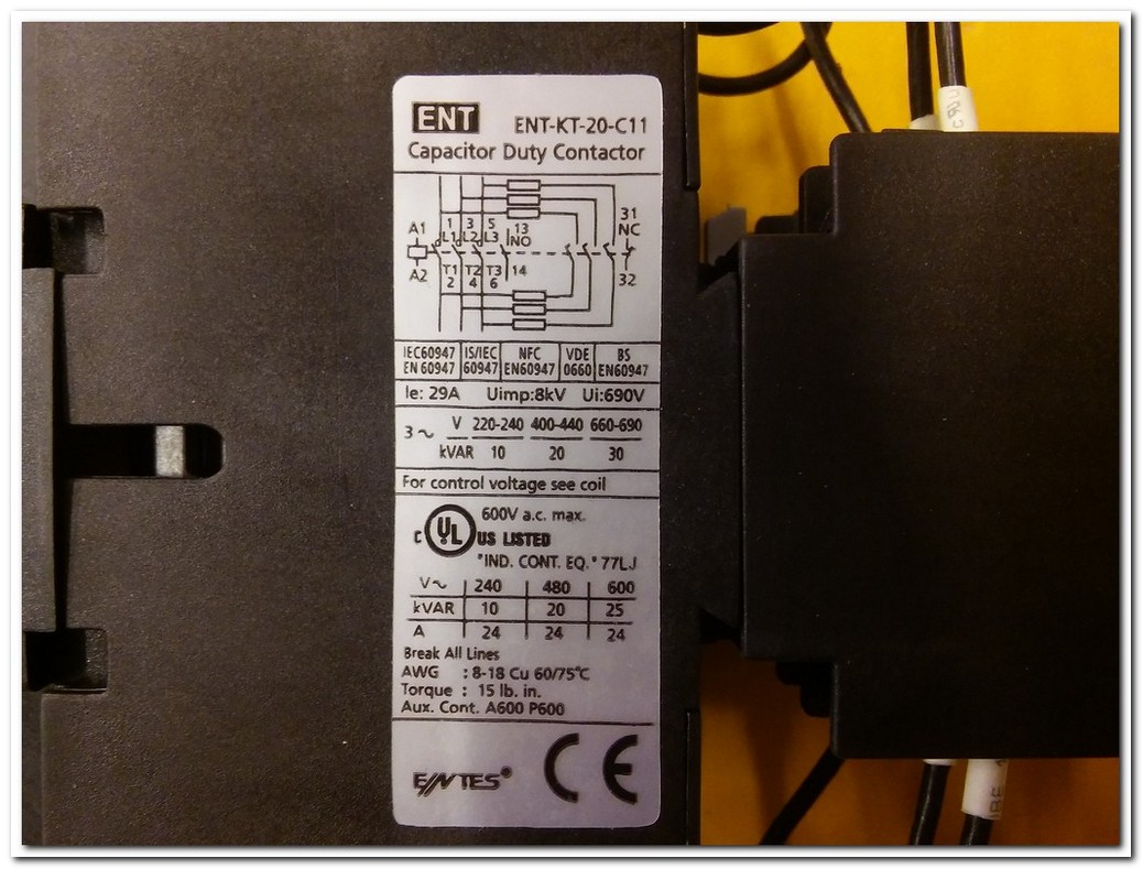 ENTES ENT-KT-20-C11 M7 CAPACITOR DUTY CONTACTOR SIFIR KUTULU KONDANSATÖR GÖREV KONTAKTÖRÜ