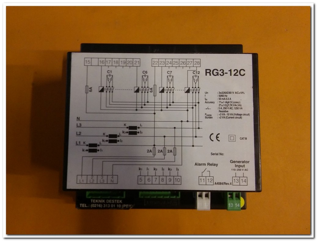 ENTES RG3-12C SIFIR KUTULU 12 KADEME REAKTİF GÜÇ KONTROL RÖLESİ