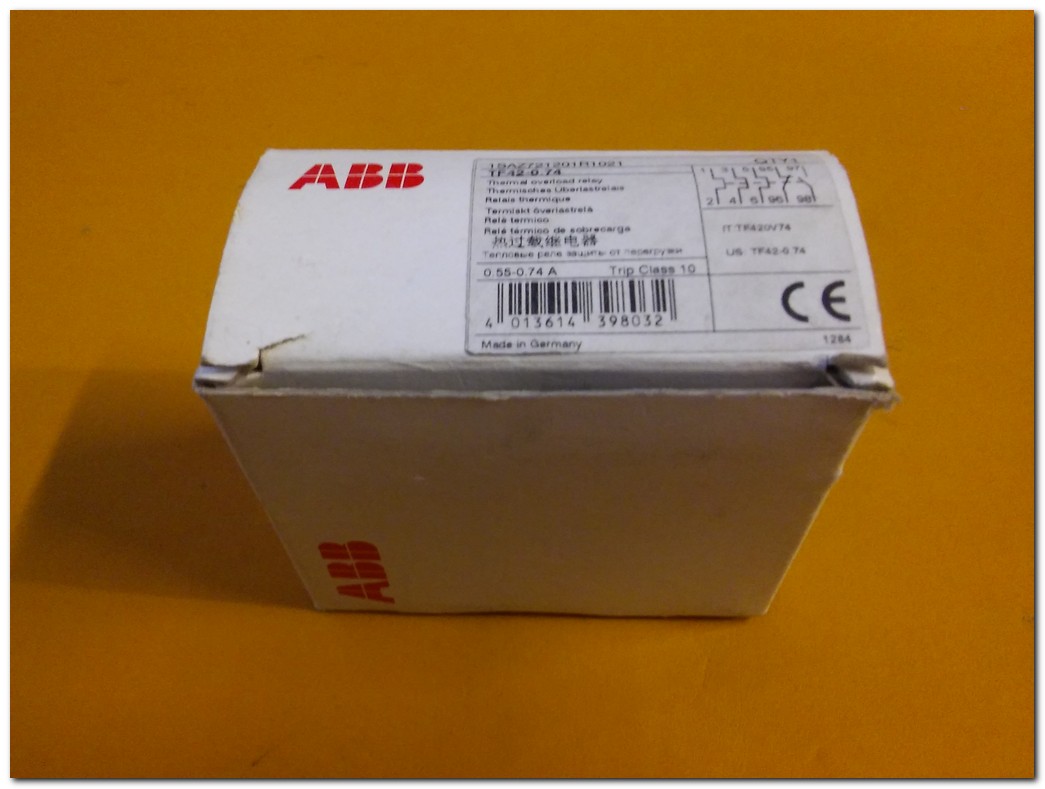 ABB TF42-0.74 1SAZZ721201R1021 SIFIR KUTULU TERMAL AŞIRI YÜK RÖLESİ