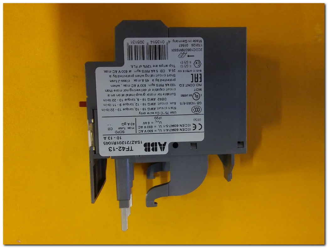 ABB TF42-13 1SAZ721201R1045 SIFIR KUTULU TERMİK AŞIRI YÜK RÖLESİ
