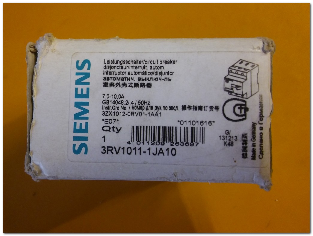 SIEMENS 3RV1011-1JA10 SIFIR KUTULU 7-10A MOTOR KORUMA