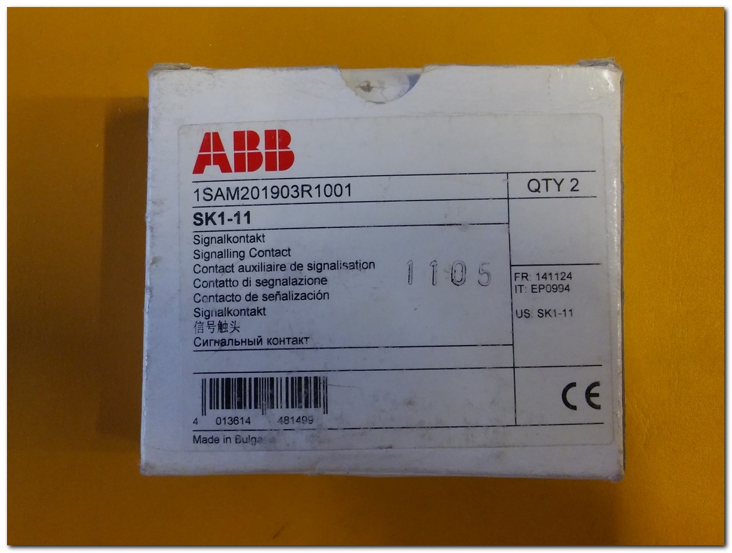 ABB SK1-11 SIFIR KUTULU SİGNALLİNG CONTACT 1SAM201903R1001 SİNYAL KONTAĞI