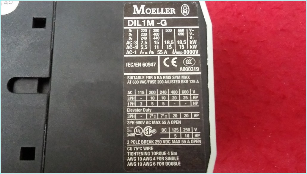 MOELLER DIL1M-G 15 KW 48VDC SIFIR KUTULU KONTAKTÖR