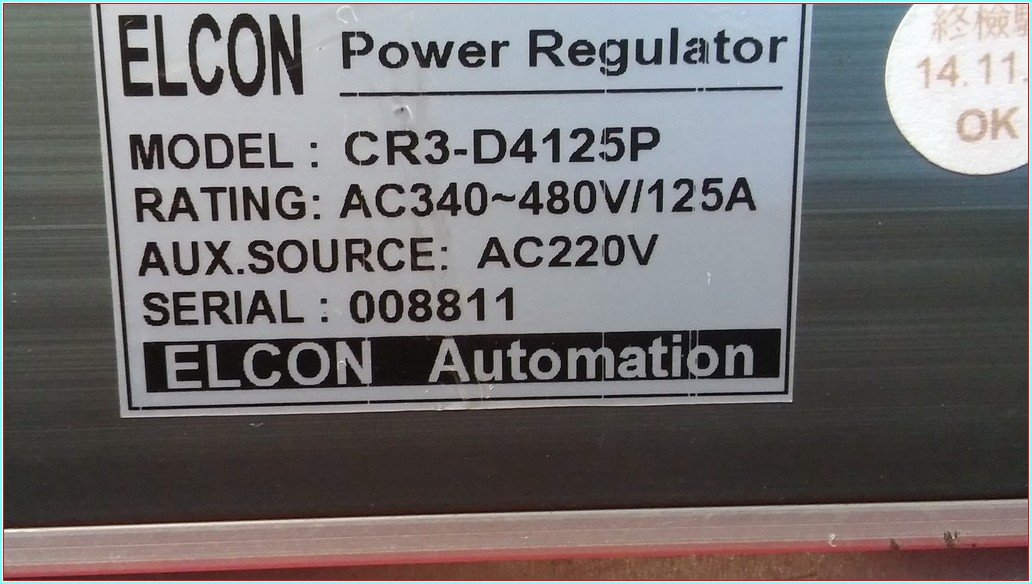 ELCON CR3-D4125P 125A 3 FAZ KONTROLLÜ POWER REGULATOR