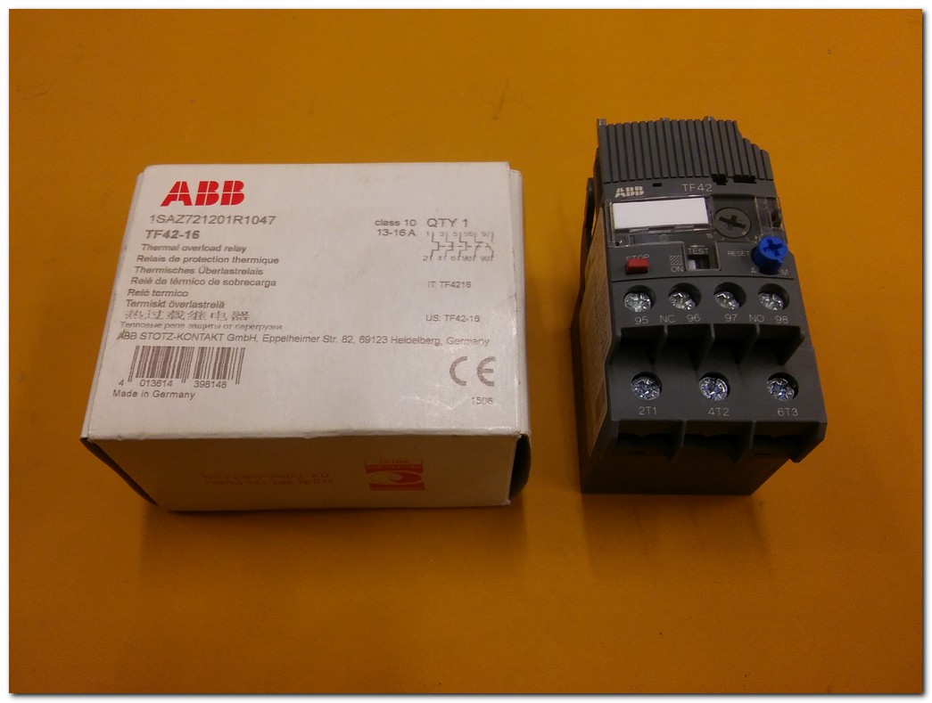 ABB TF42-16 1SAZ721201R1047 SIFIR KUTULU 13-16A TERMİK RÖLE