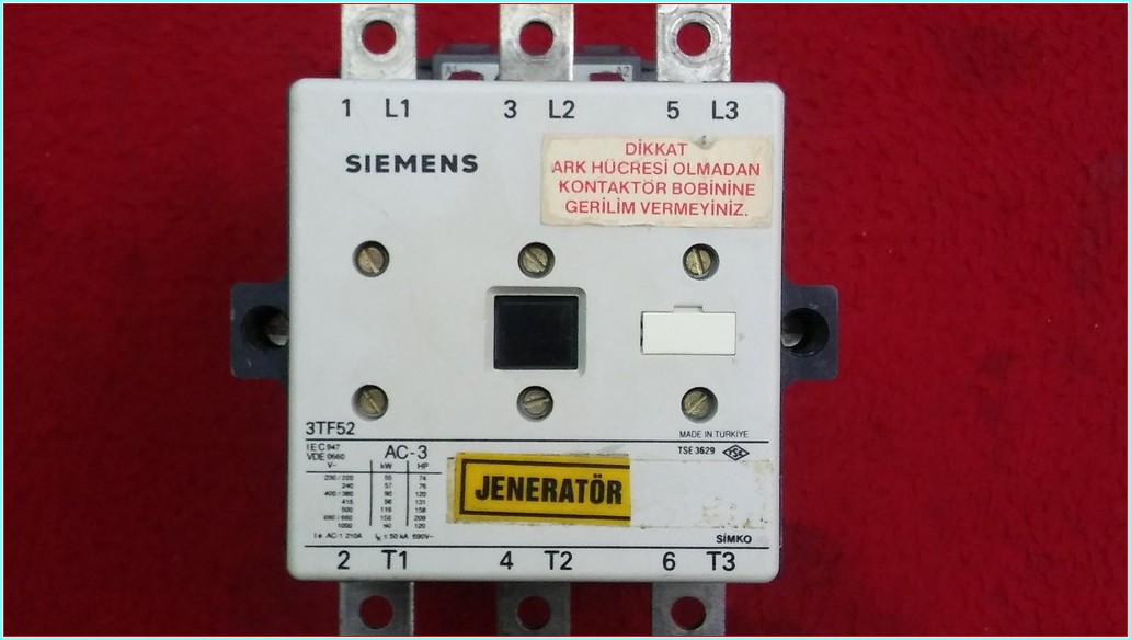 SIEMENS 3TF52 3TF52-22 3TF52 22-0AP0 210A KONTAKTÖR