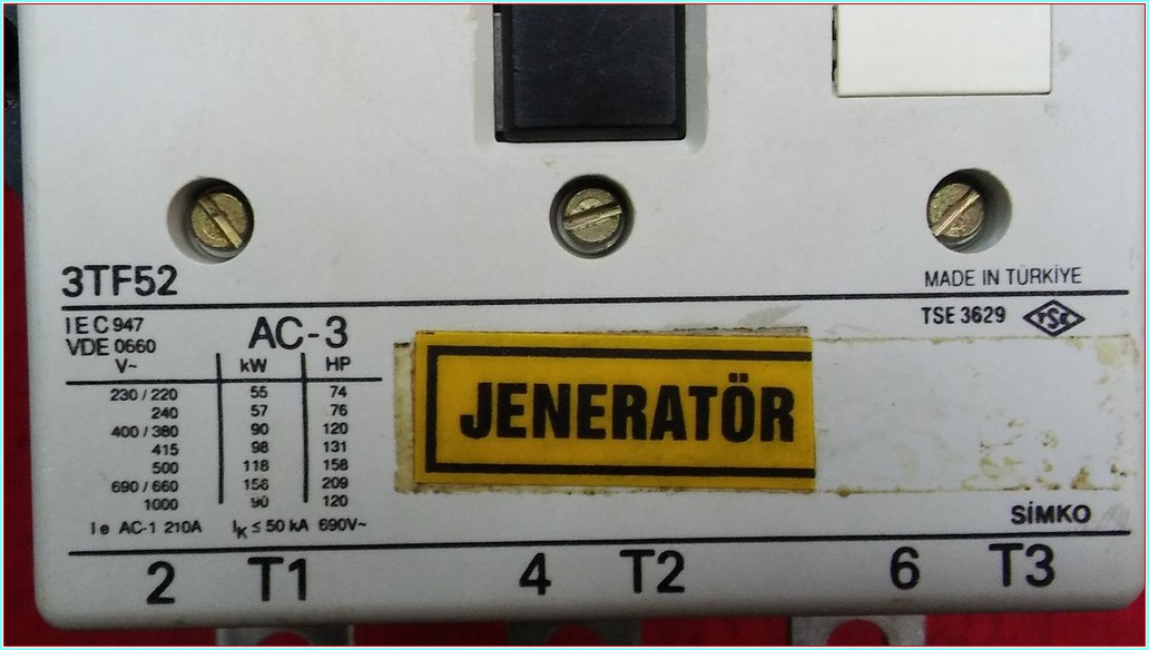 SIEMENS 3TF52 3TF52-22 3TF52 22-0AP0 210A KONTAKTÖR