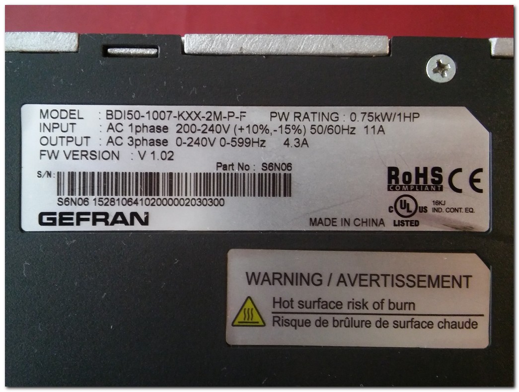 GEFRAN BDI50-1007-KXX-2M-P-F 0,75KW SÜRÜCÜ BDI150 0,75 KW INVERTER