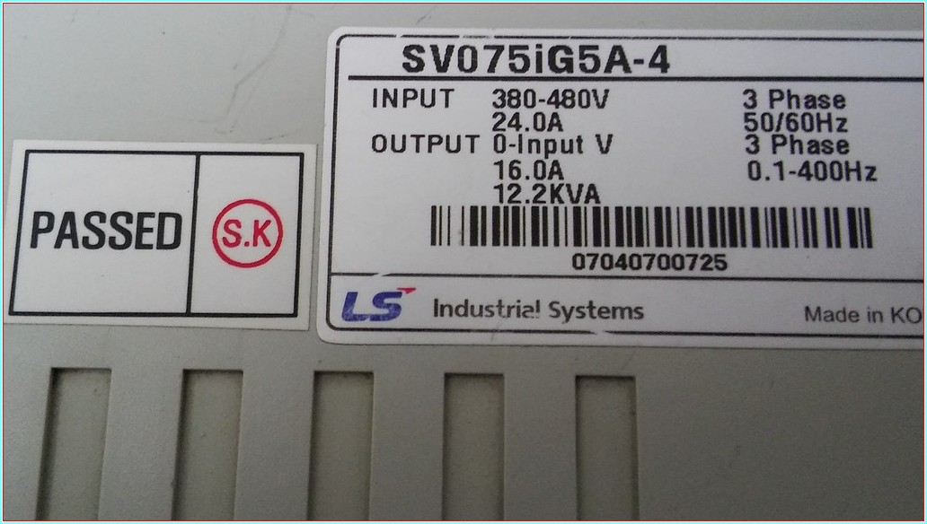 LS SV075İG5A-4 SV055İG5A-4 12,2KVA (7,5KW) İG5A 7,5KW SÜRÜCÜ