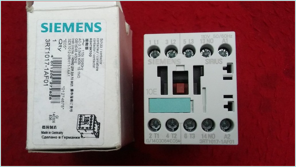 SIEMENS 3RT1017-1AF01 5,5KW 12A 110V SIFIR KUTULU KONTAKTÖR