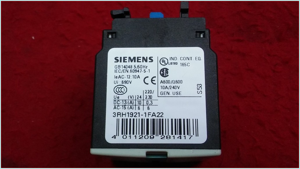 SIEMENS 3RH1921-1FA22 SIFIR KUTULU YARDIMCI KONTAK