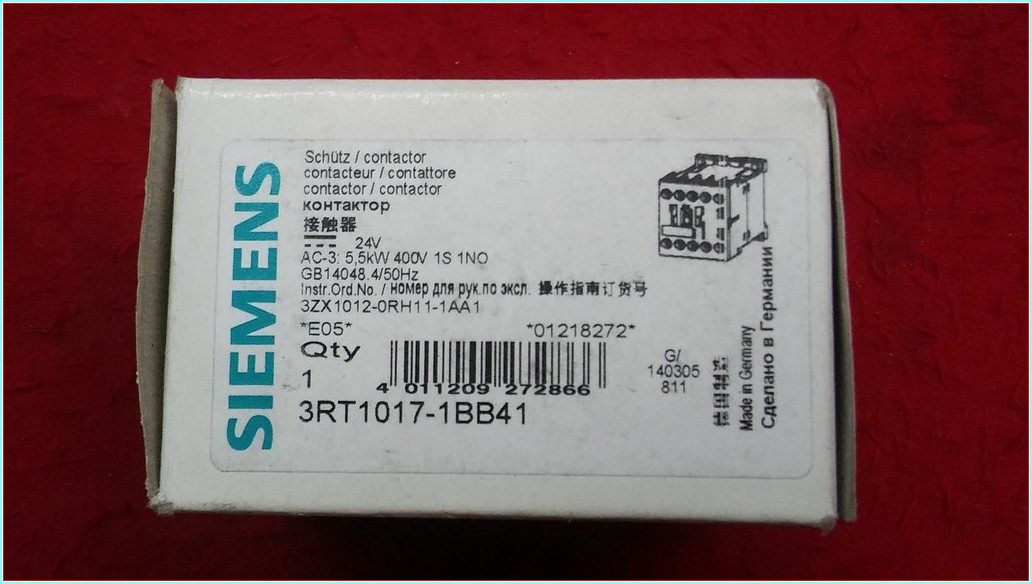 SIEMENS 3RT1017-1BB41 5,5KW 24V SIFIR KUTULU KONTAKTÖR