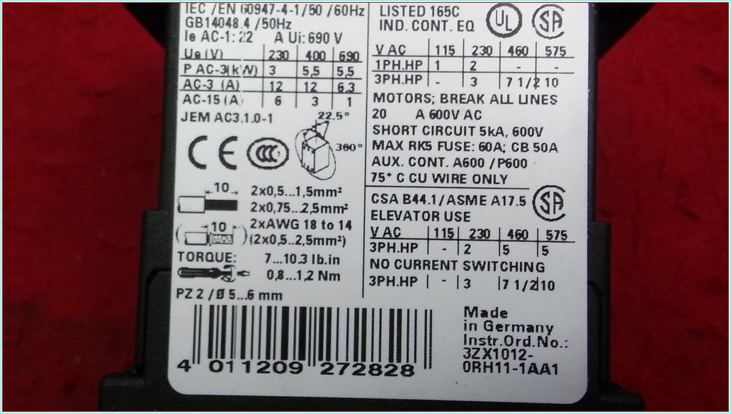 SIEMENS 3RH1140-1AF00 5,5KW 110V SIFIR KUTULU KONTAKTÖR