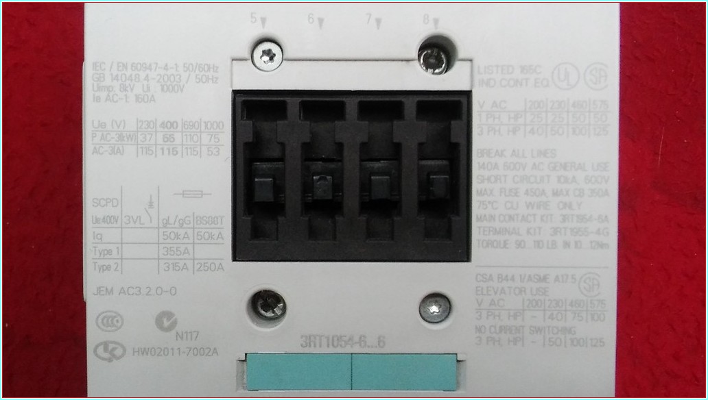 SIEMENS 3RT1054-6AP36 55KW 115A KONTAKTÖR