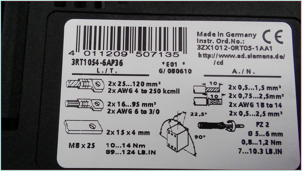 SIEMENS 3RT1054-6AP36 55KW 115A KONTAKTÖR