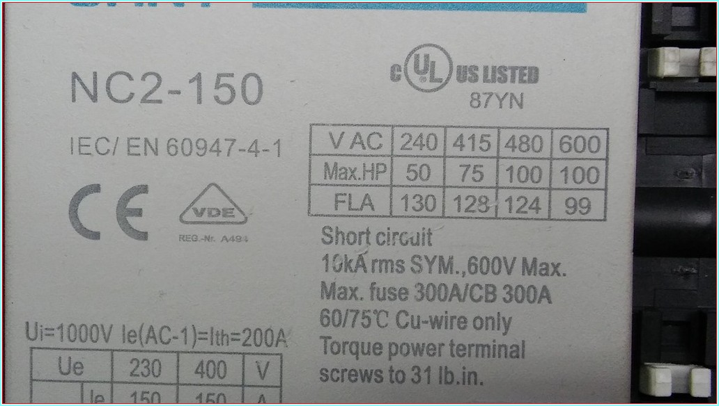 CHNT NC2-150 75KW 150A KONTAKTÖR