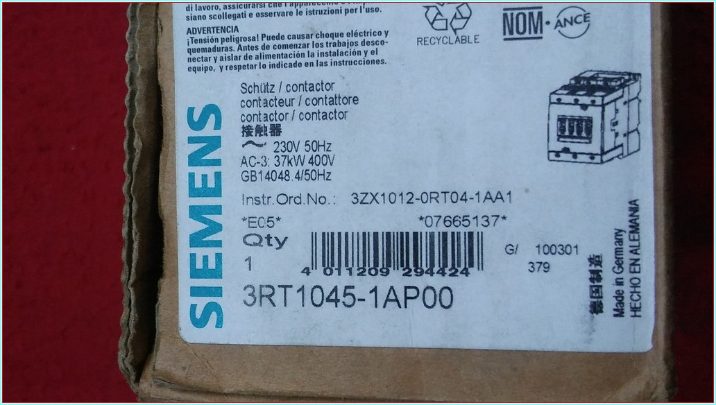 SIEMENS 3RT1045-1AP00