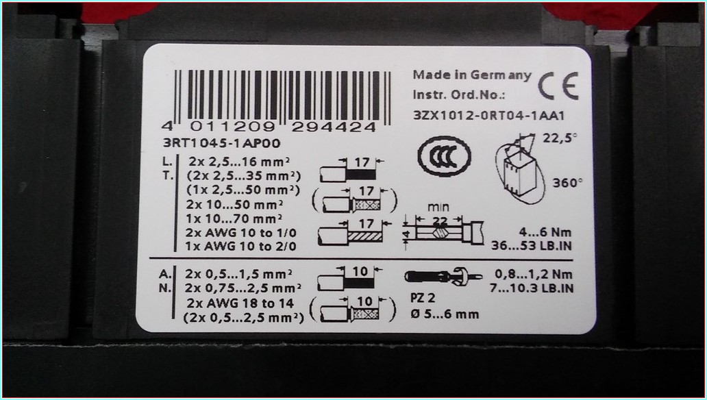 SIEMENS 3RT1045-1AP00
