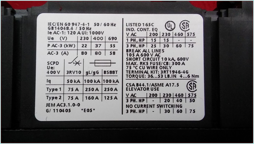 SIEMENS 3RT1045-1AP00