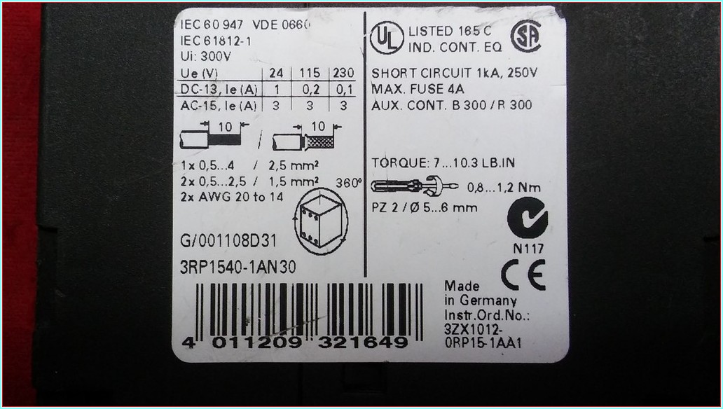 SIEMENS 3RP1540-1AN30 0,05-100 SAAT SIRIUS 3R ZAMAN RÖLESİ