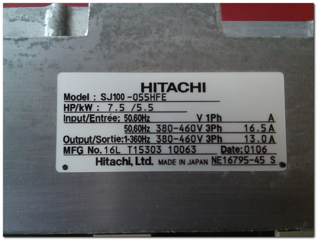 HITACHI SJ100-055HFE 7,5 HP SÜRÜCÜ SJ100 5,5 KW INVERTER DRIVER