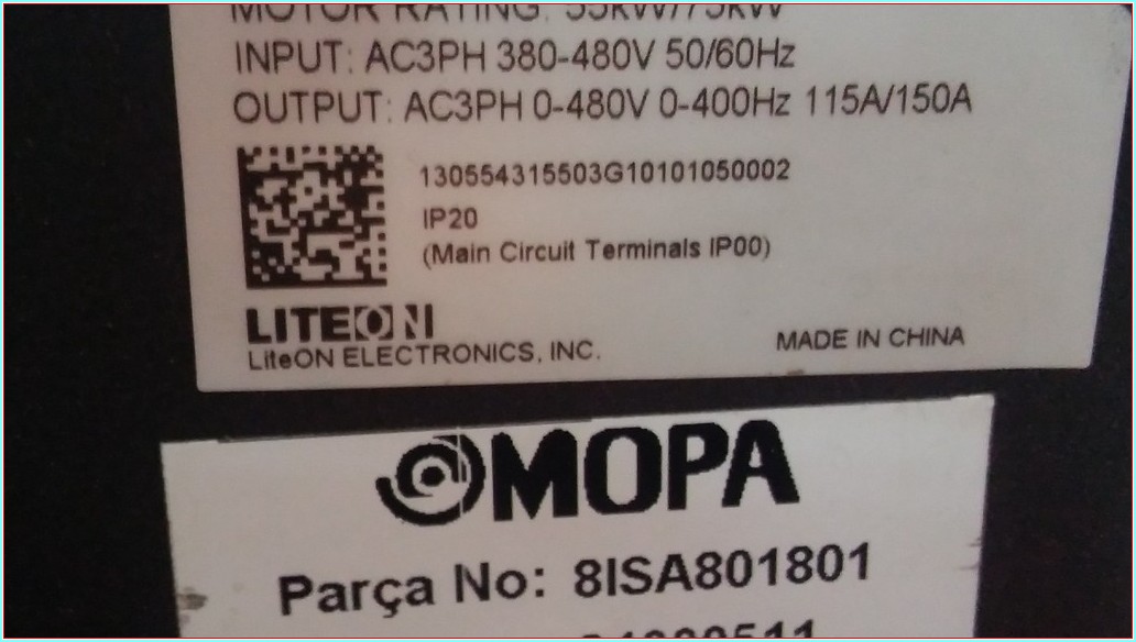 LITEON EVO-6800 SERİES EVO680043S055E20 55-75KW SÜRÜCÜ