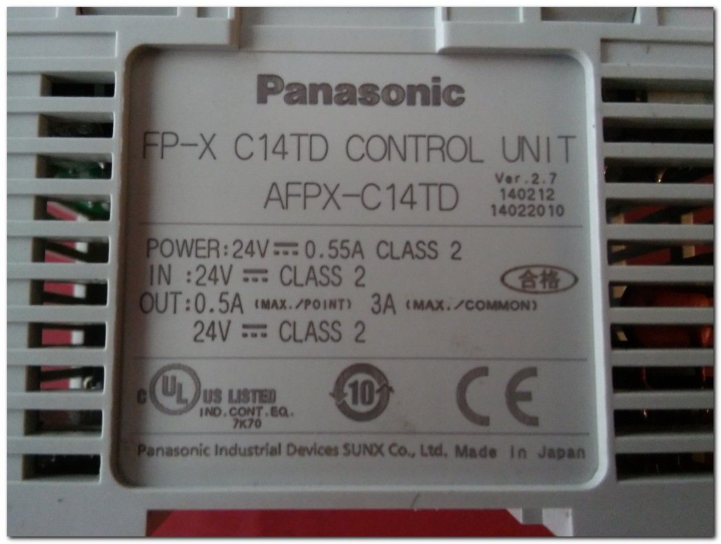 PANASONİC FP-X C14TD AFPX-C14TD FP-XC14TD PLC CONTROL UNIT