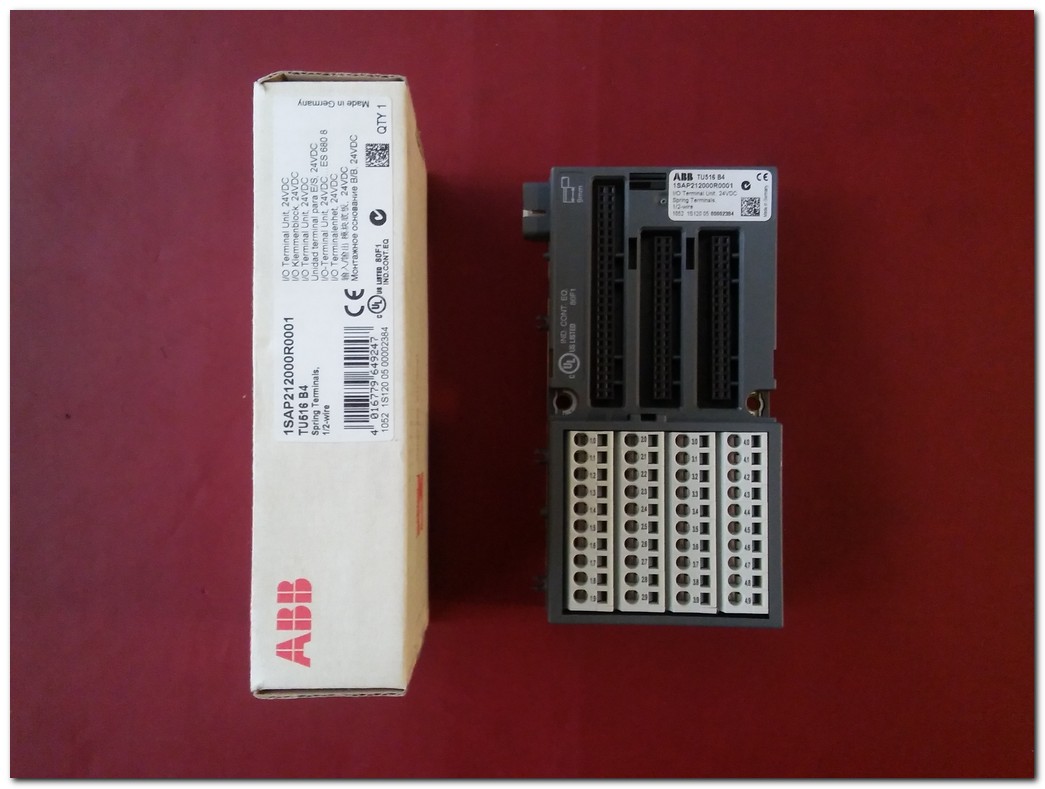 ABB TU516 B4 1SAP212000R0001 I-O SIFIR KUTULU TERMINAL UNIT 24VDC PLC