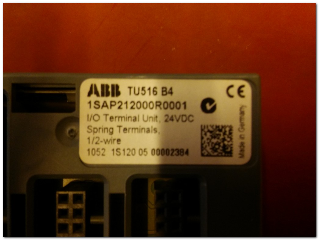 ABB TU516 B4 1SAP212000R0001 I-O SIFIR KUTULU TERMINAL UNIT 24VDC PLC