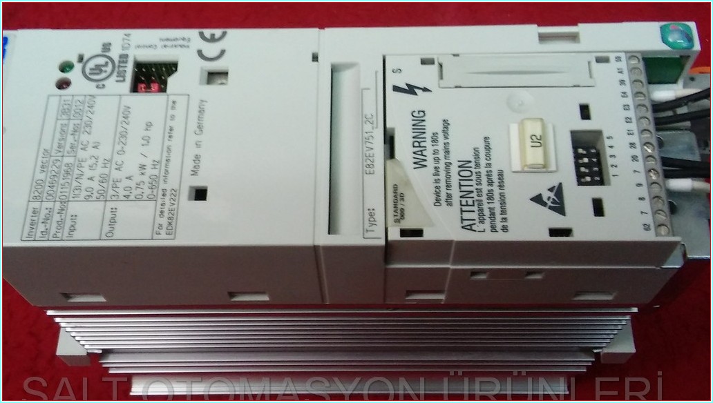 LENZE E82EV751_2C E82EV751-2C E82EV751K2C 13127093 VECTOR 8200 0,75 KW 240V SÜRÜCÜ
