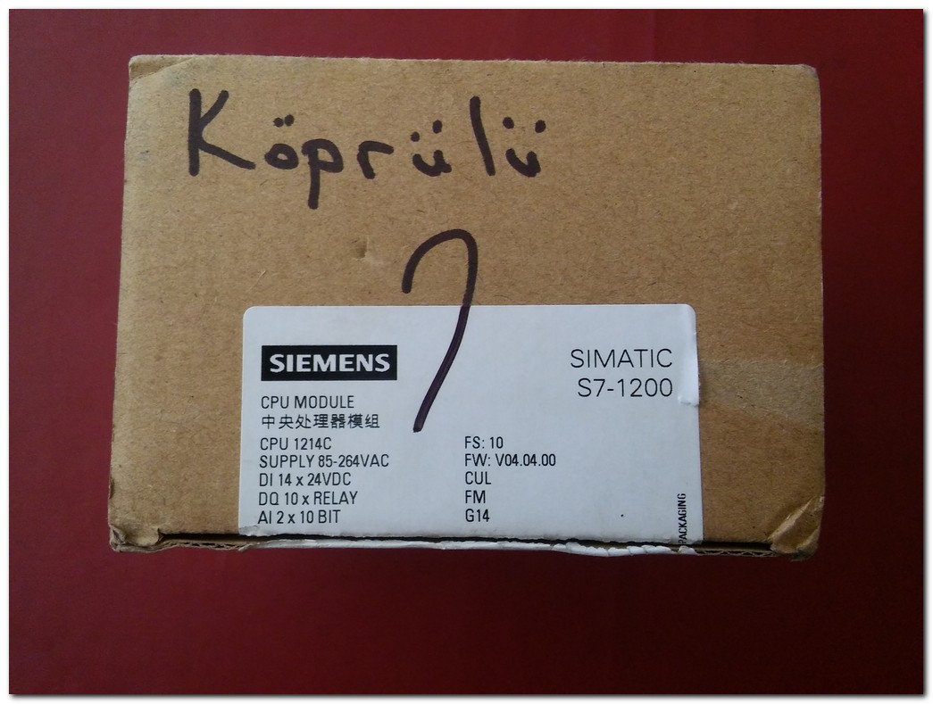 SIEMENS 6ES7214-1BG40-0XB0 6ES7 214-1BG40-0XB0 SIMATIC S7-1200 CPU MODULE SIFIR KUTULU PLC