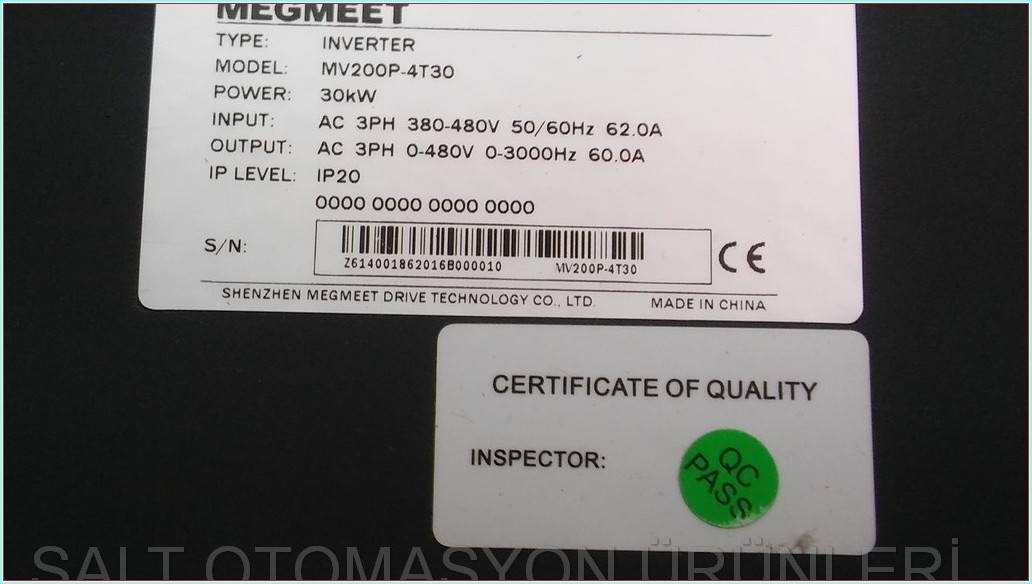 MEGMEET MV200P-4T30 30 KW SÜRÜCÜ
