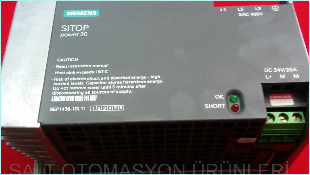 SIEMENS 6EP1436-1SL11 6EP1436 INPUT 380V 20A POWER SUPPLY GÜÇ KAYNAĞI