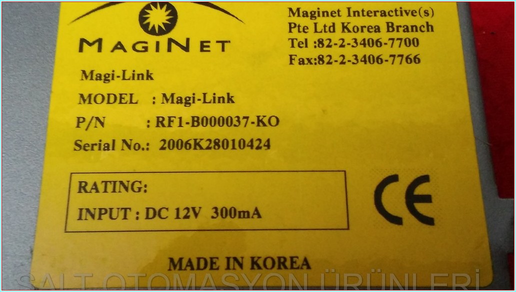 MAGİNET MAGİ-LİNK RF1-B000037-KO 2006K28010424