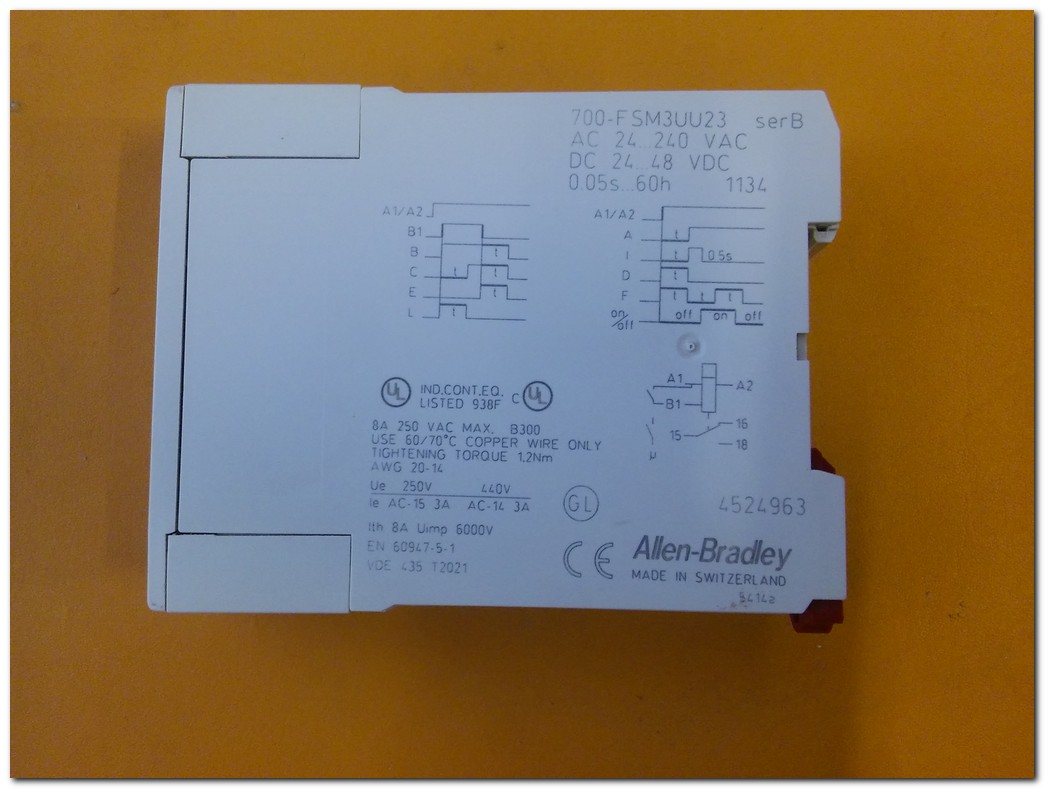 ALLEN BRADLEY FSM3U 700-FSM3UU23 YÜKSEK PERFORMANS ZAMAN RÖLESİ