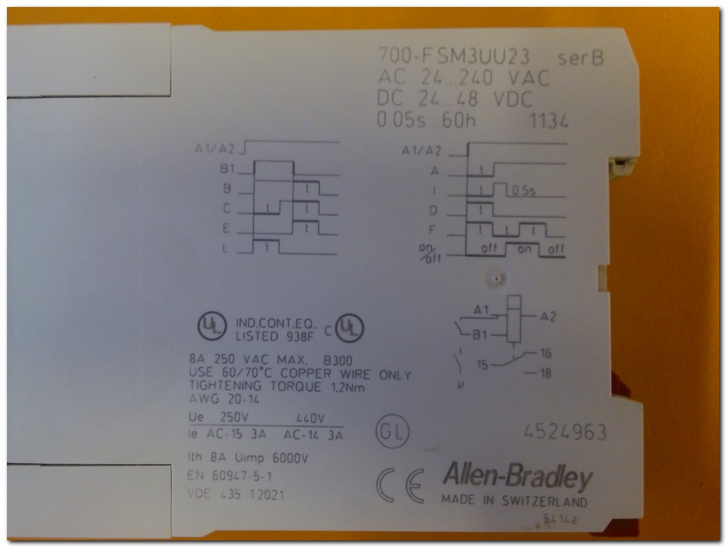 ALLEN BRADLEY FSM3U 700-FSM3UU23 YÜKSEK PERFORMANS ZAMAN RÖLESİ