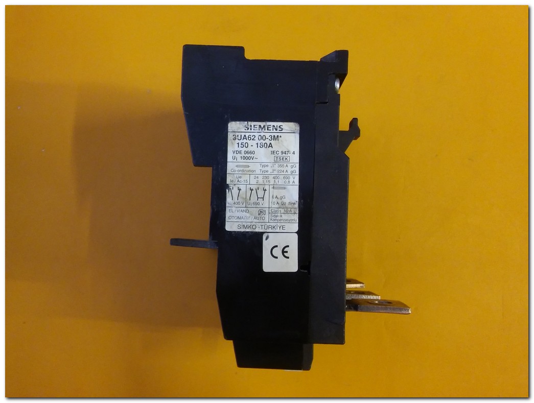 SIEMENS 3UA62 00-3M 150-180A TERMİK MOTOR KORUMA